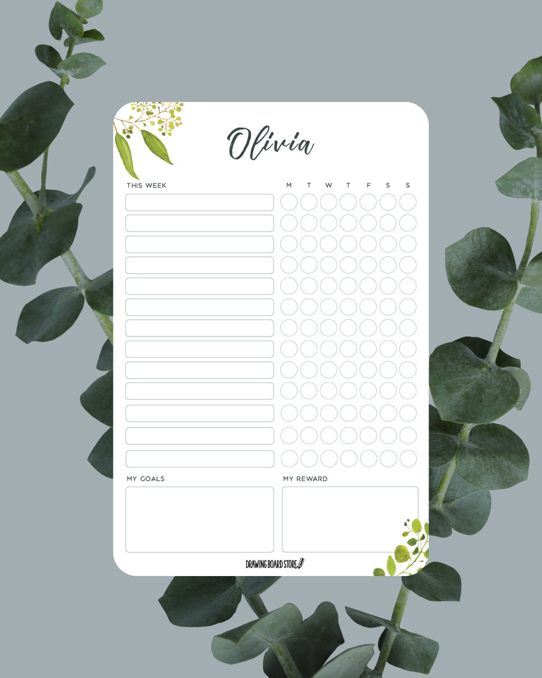 custom personalised chore chart magnetic planner