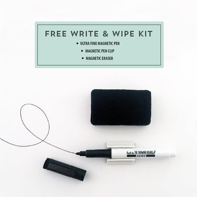 Black ultrafine whiteboard dry erase magnetic pen and eraser| Drawingboardstore