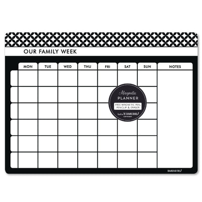Magnetic whiteboard dry erase fridge planner calendar our family week | Drawingboardstore