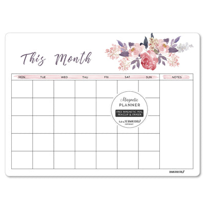 Magnetic whiteboard dry erase fridge planner calendar monthly |Drawingboardstore