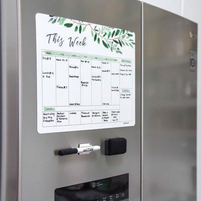 Magnetic whiteboard dry erase fridge planner calendar weekly | Drawingboardstore